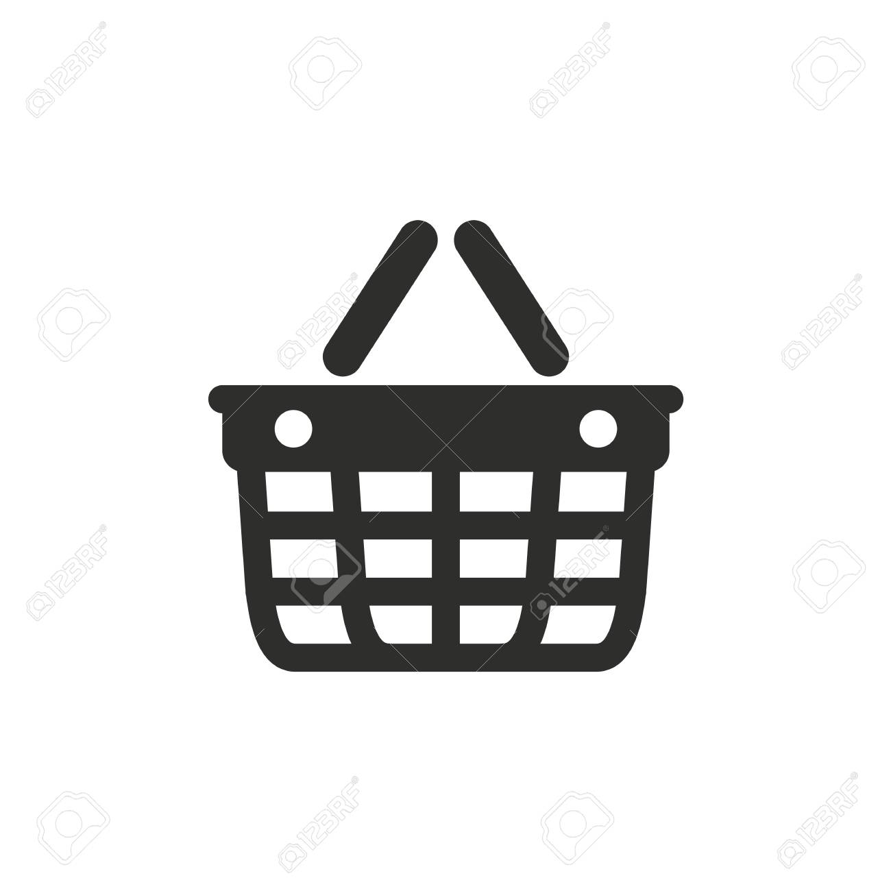 shopping basket icon on white background vector illustration