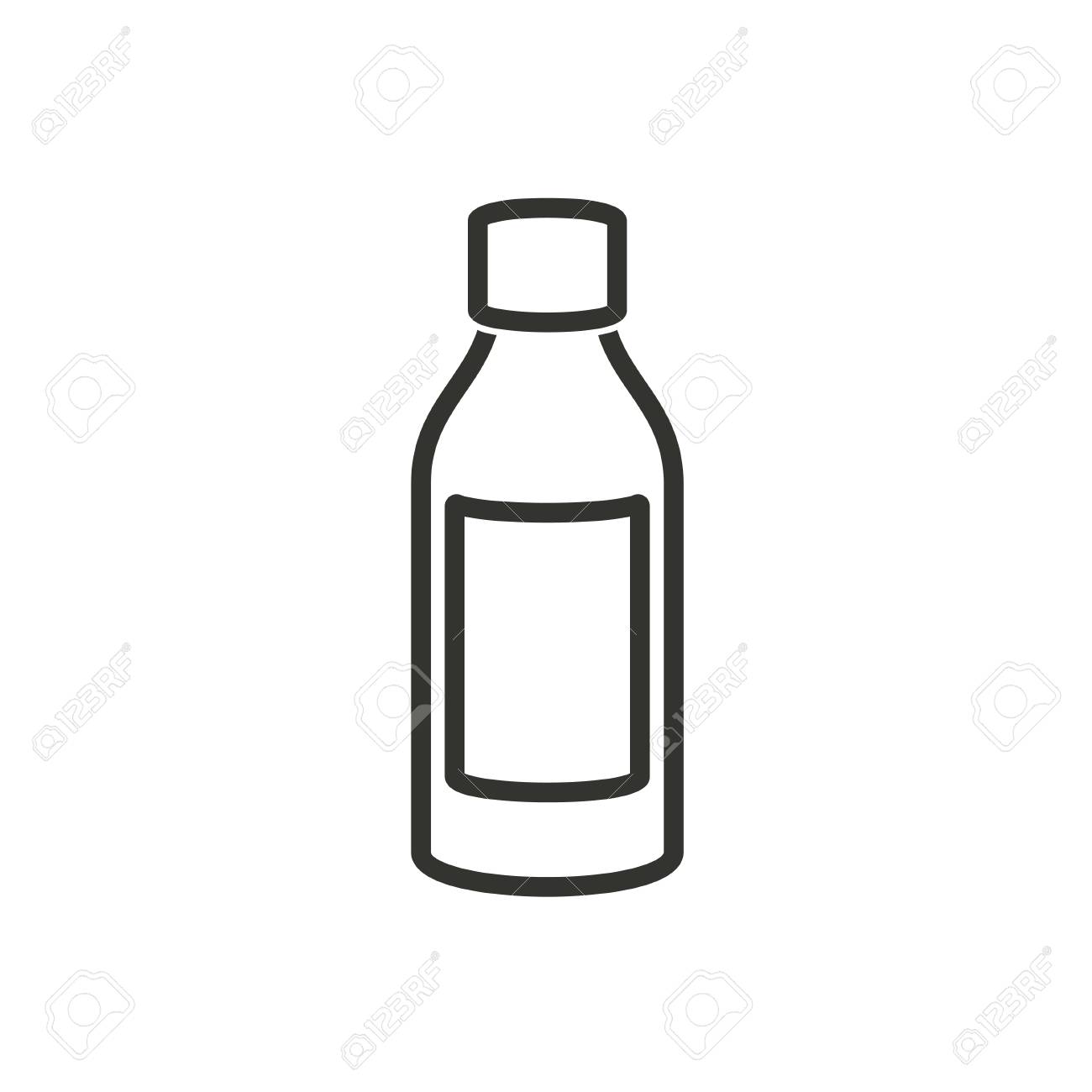 白い背景の医学ボトル アイコン ベクトルの図 のイラスト素材 ベクタ Image