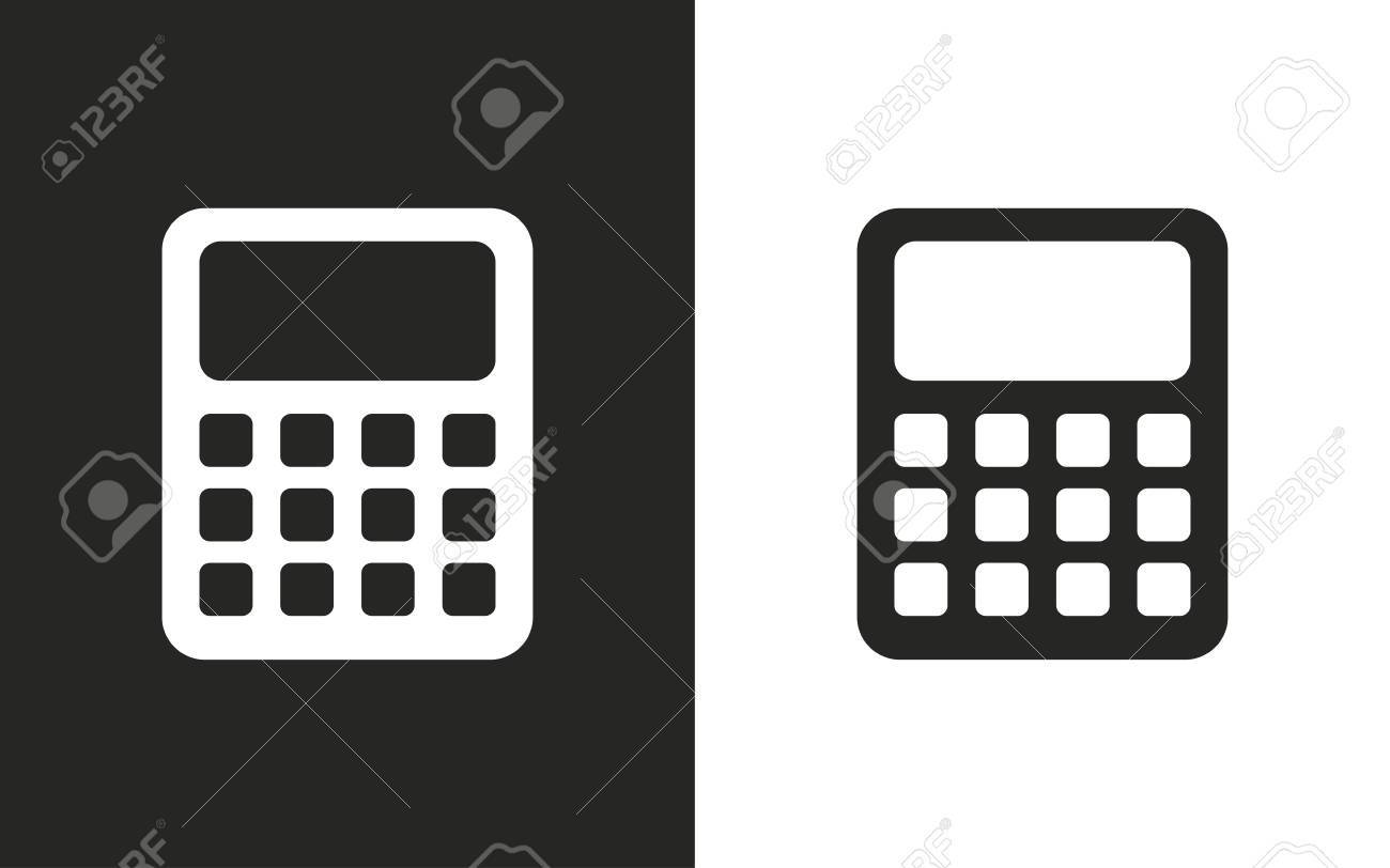 電卓 黒と白のアイコン ベクトル図のイラスト素材 ベクタ Image 5058