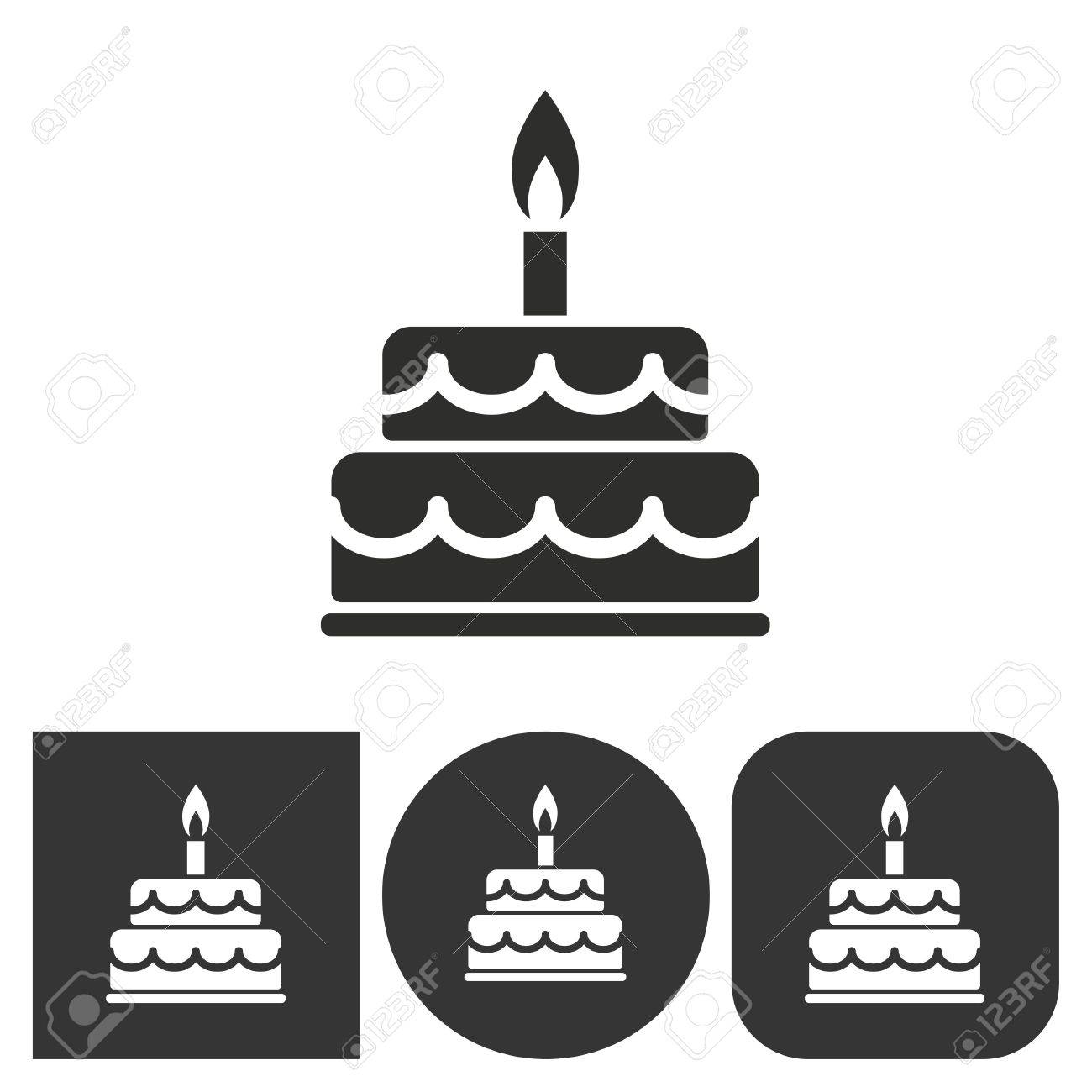 Kuchen Schwarz Weiss Symbole Vektor Illustration Lizenzfrei Nutzbare Vektorgrafiken Clip Arts Illustrationen Image 56517553