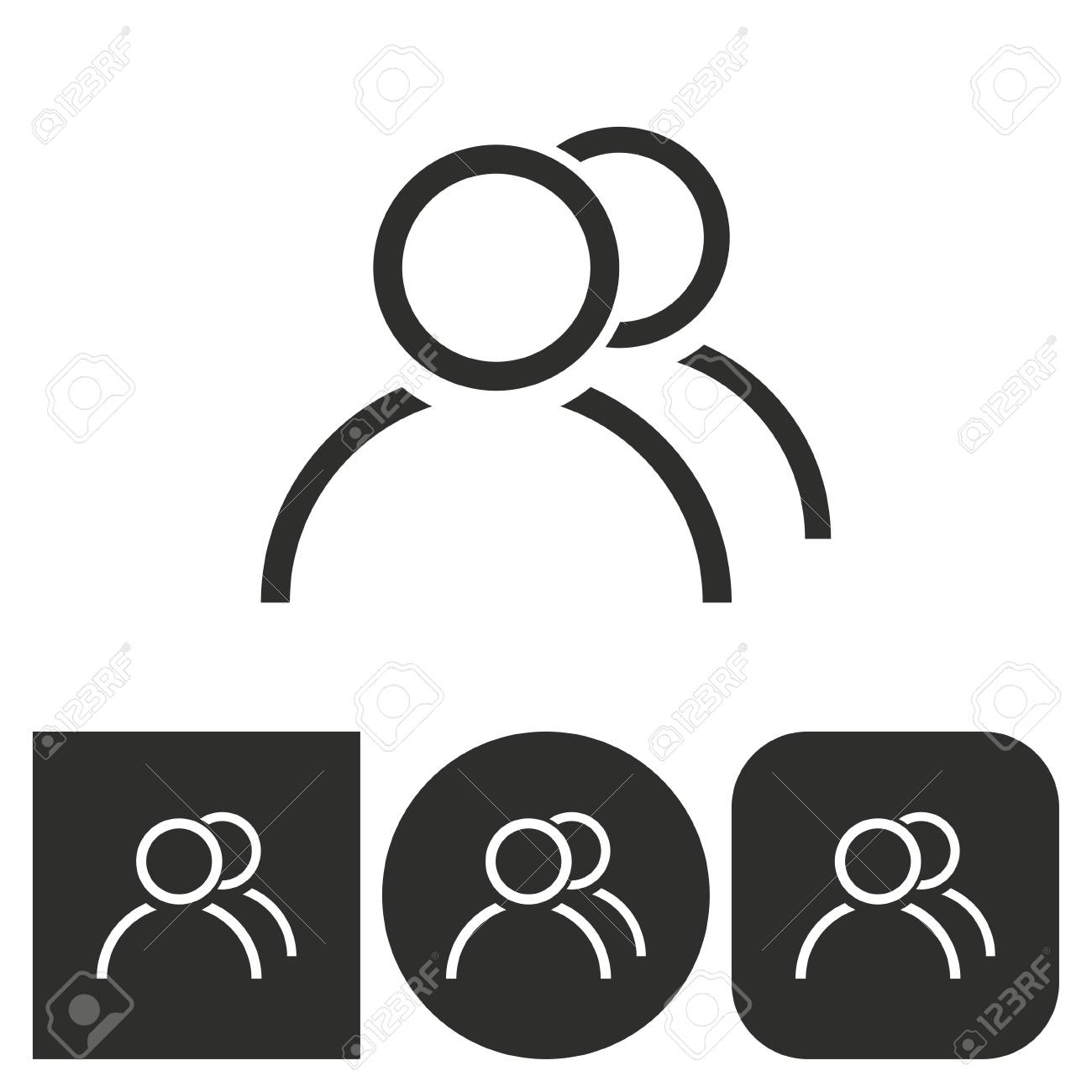 アカウント 黒と白のアイコン ベクトルの図 のイラスト素材 ベクタ Image