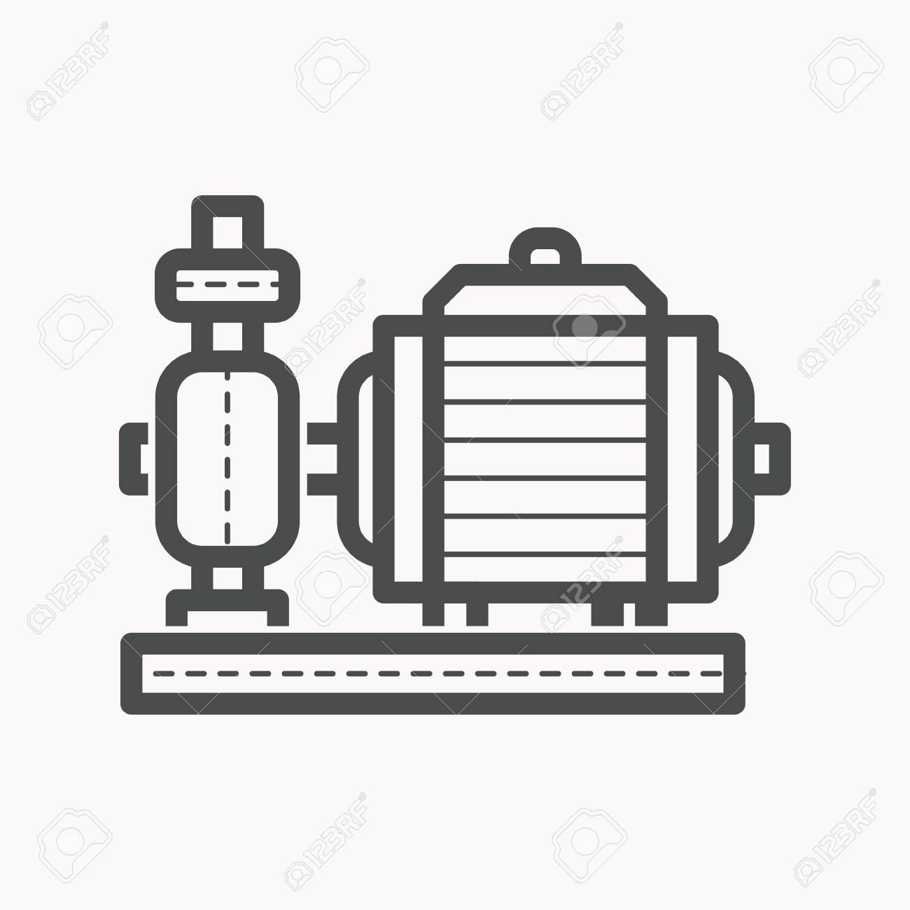 ウォーターポンプベクトルアイコン グラフィックとウェブデザイン用に分離された黒いイラスト のイラスト素材 ベクタ Image