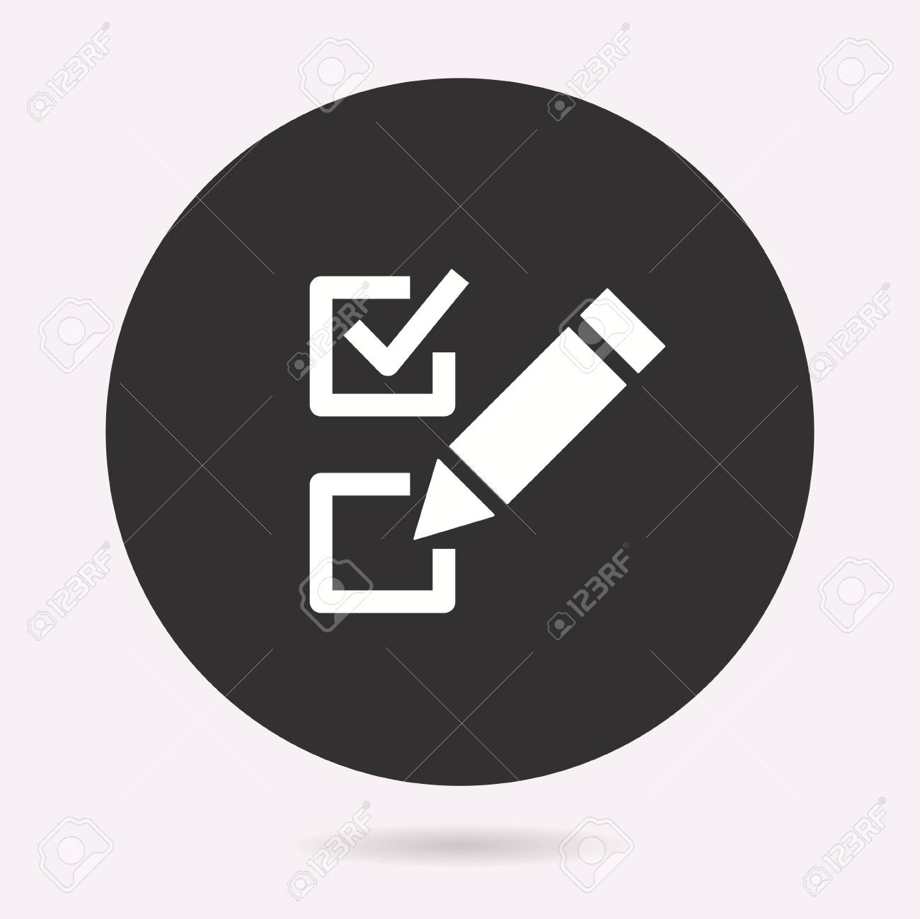 Survey Icon Vector Illustration Isolated Simple Pictogram For - survey icon vector illustration isolated simple pictogram for graphic and web design stock