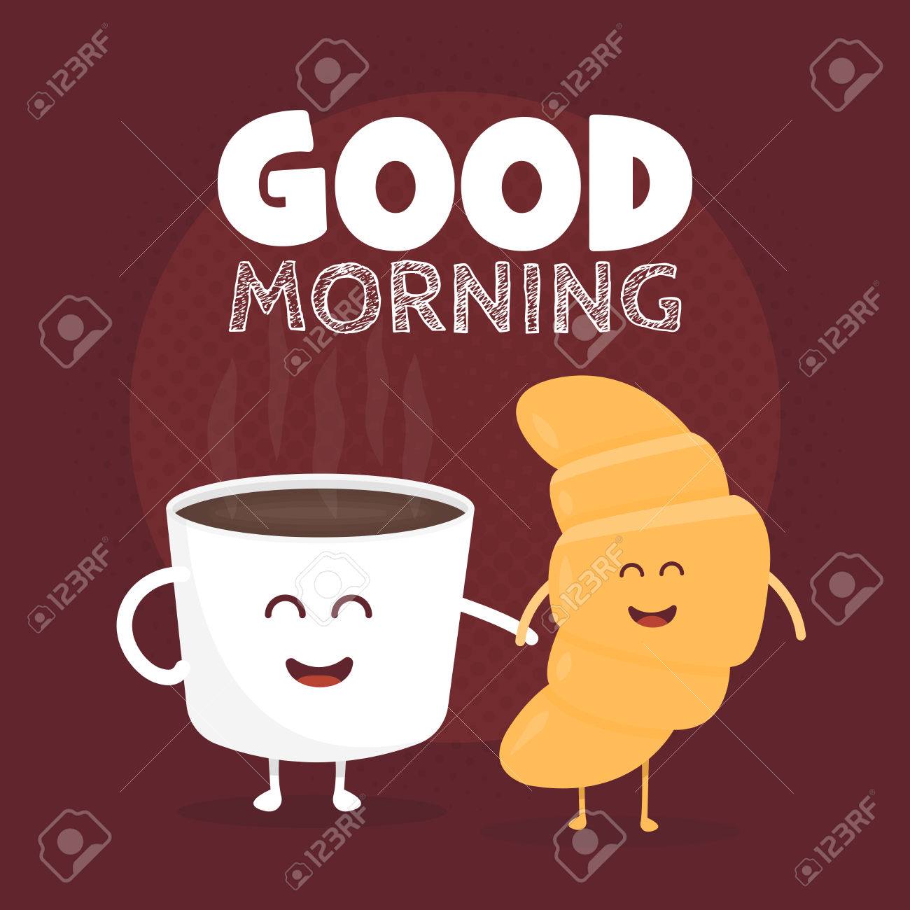 Gratuit Images Illustration Vectorielle De Bonjour Croissant Mignons Droles Et le plus cool salutations