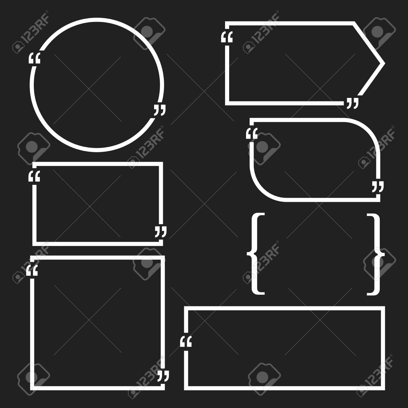 quote bubble blank templates empty business card paper sheet