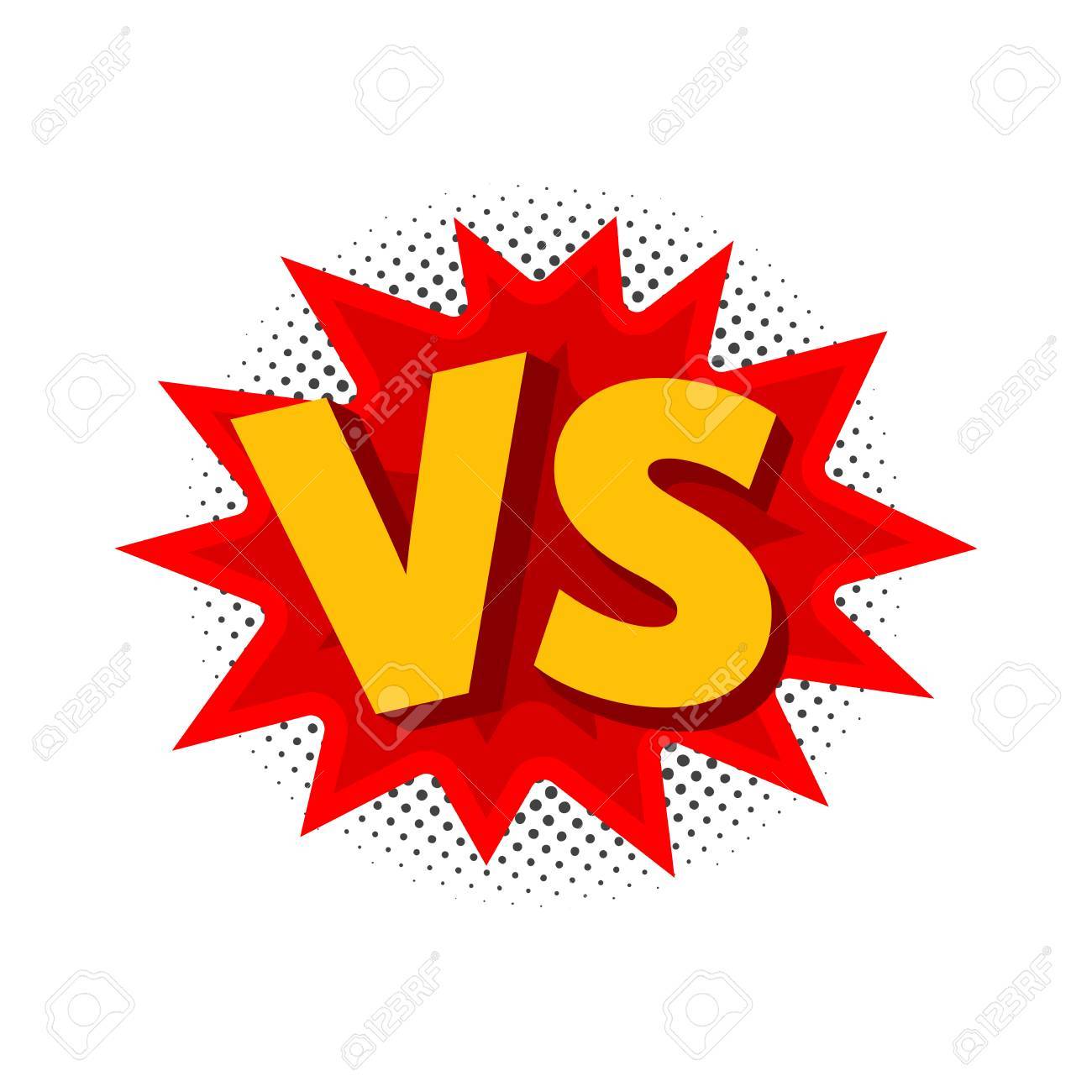 Vector Illustration Of Vs As Versus Letters In Comic Style Royalty Free Cliparts Vectors And Stock Illustration Image