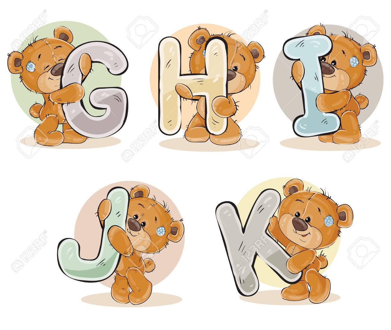 teddy bear with alphabet