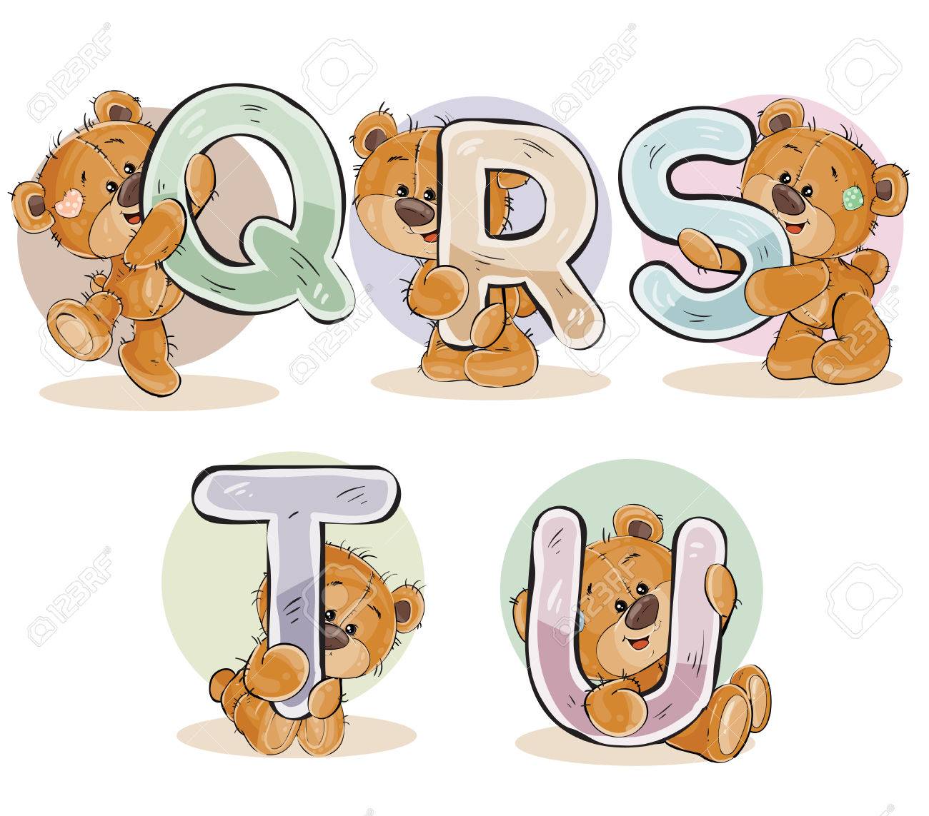 teddy bear with alphabet