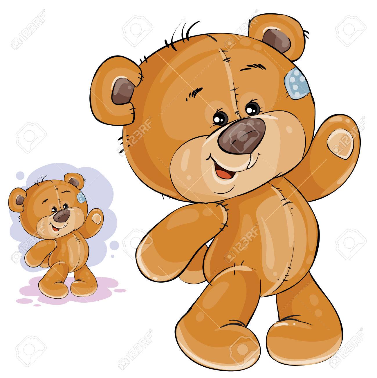 Vector clip art art illustration teddy bear waving its paw. Print, template, design element - 77628583 Vector clip art art illustration teddy bear waving its paw. Print, template, design element - 77628583