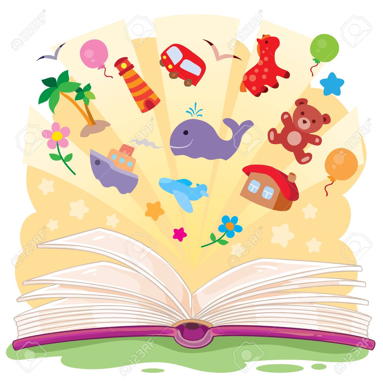 Illustration Of An Open Book And The Knowledge That It Contains Stock Photo Picture And Royalty Free Image Image