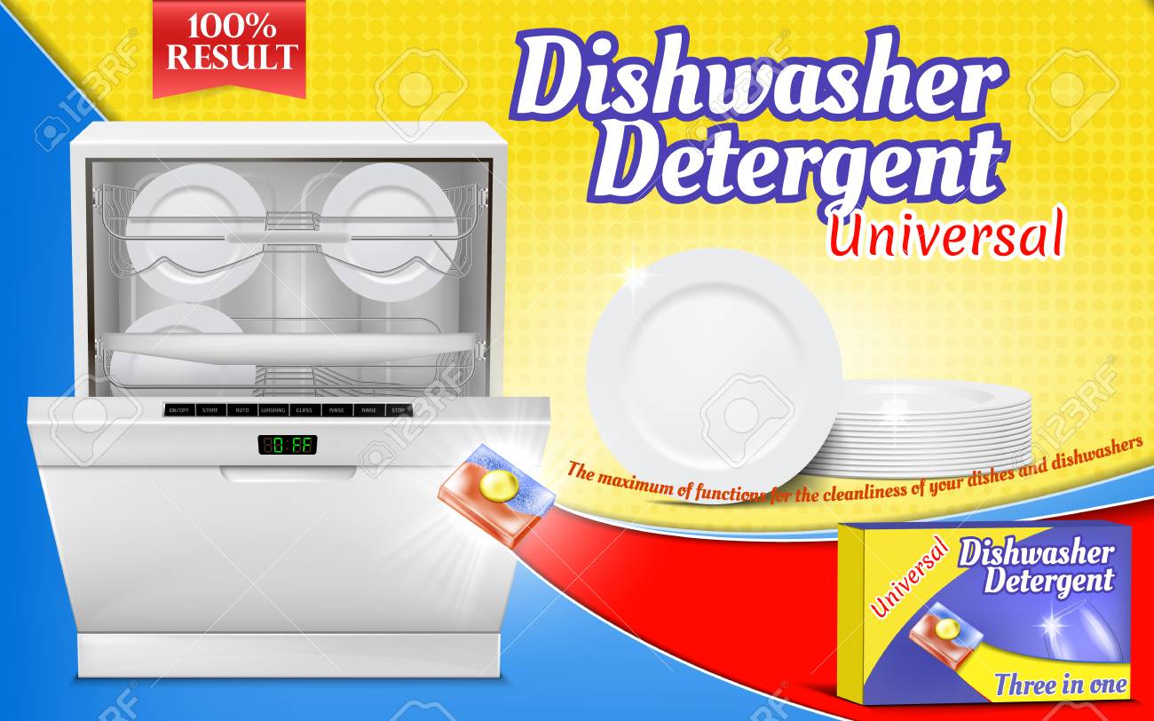 dishwasher machine cleaning detergent