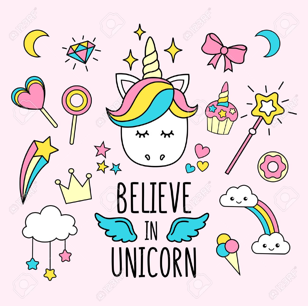 I Believe In Unicorns! Sweet Pink Sweatshirt | Unicorn I Believe In Unicorns! Sweet Pink Sweatshirt | Unicorn