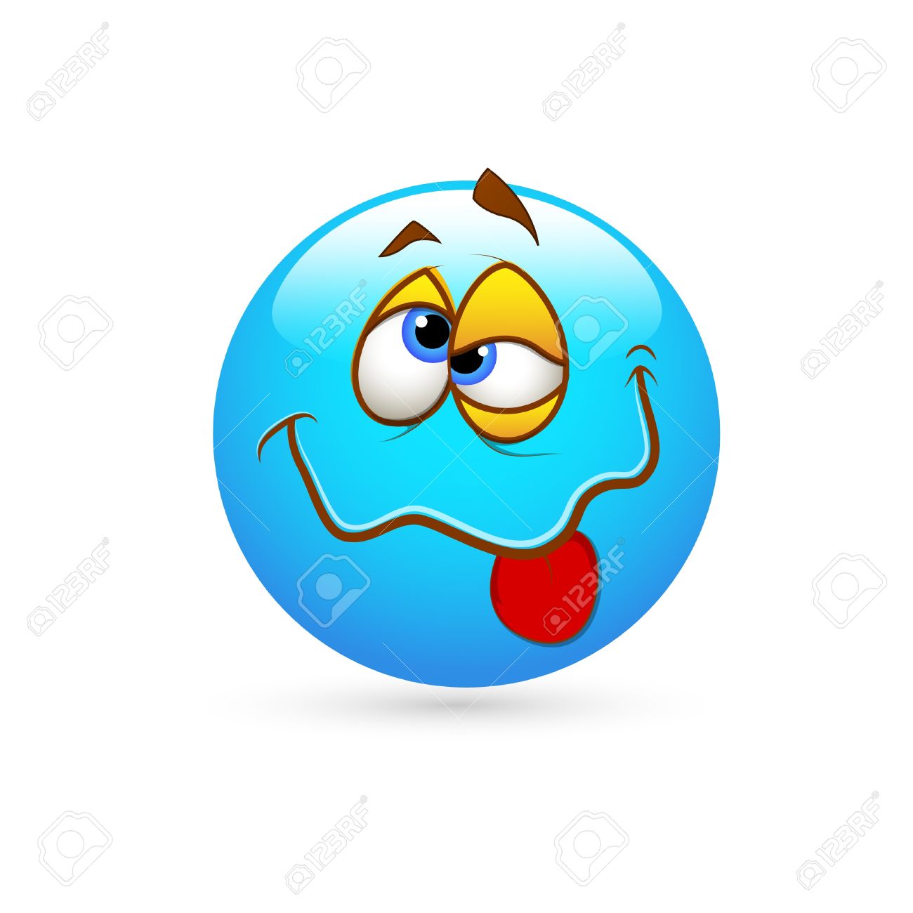 スマイリー絵文字顔馬鹿のイラスト素材 ベクタ Image