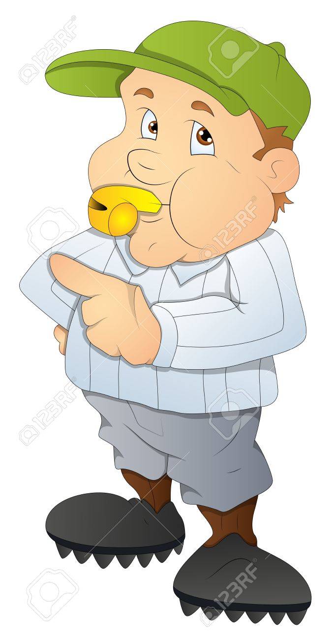 野球の審判 漫画のキャラクター のベクトル図のイラスト素材 ベクタ Image