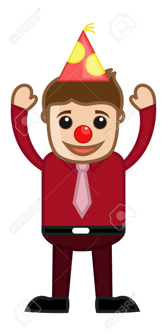 ビジネス パーティー ビジネスの漫画のキャラクターで面白い人 のイラスト素材 ベクタ Image