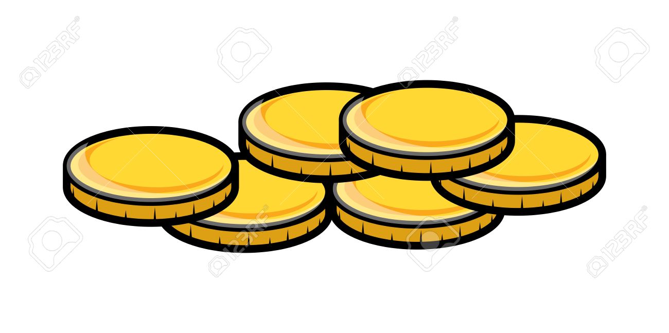 cartoon gold coins clipart vector illustration royalty free
