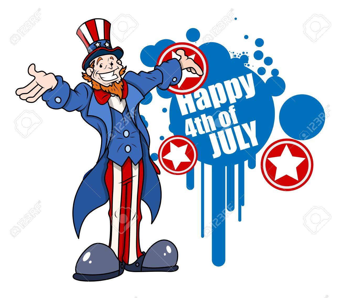 uncle sam wishes happy 4th of july royalty free cliparts vectors uncle sam vector