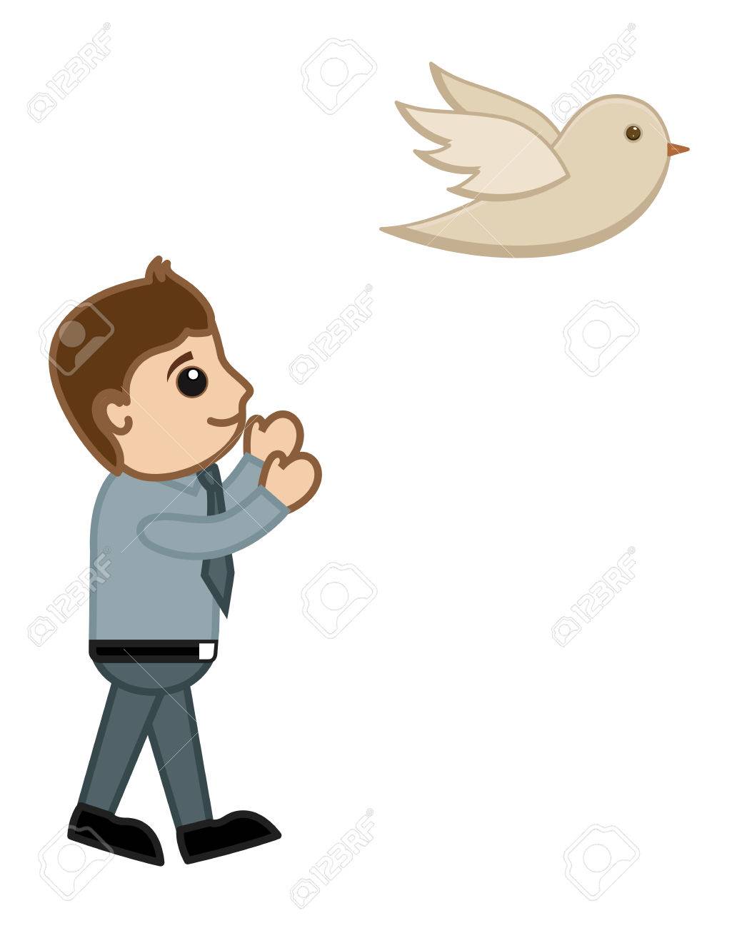 漫画のキャラクター 無料の鳥コンセプトのイラスト素材 ベクタ Image