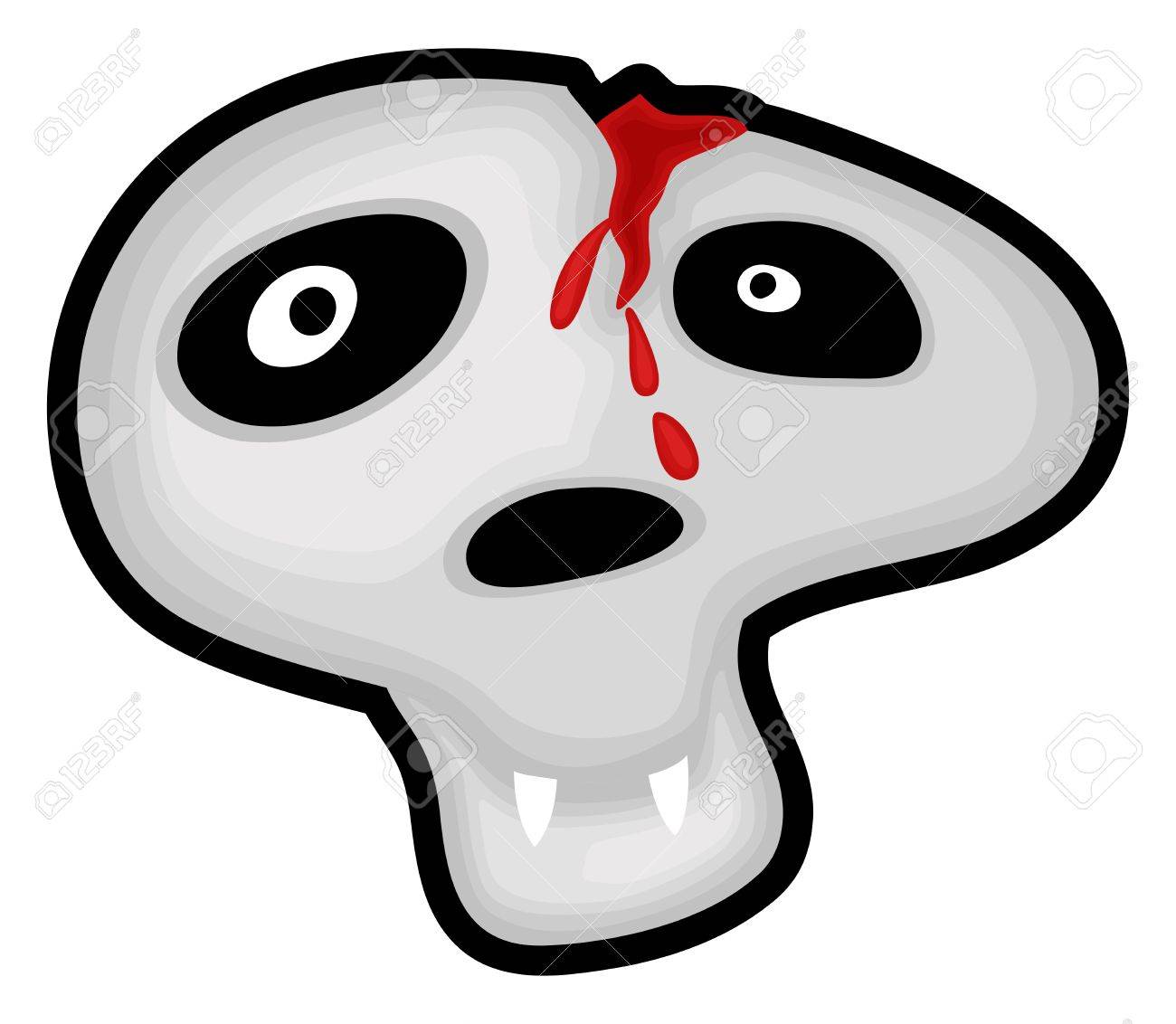 壊れた頭怖いハロウィーン頭蓋 のイラスト素材 ベクタ Image 33205215