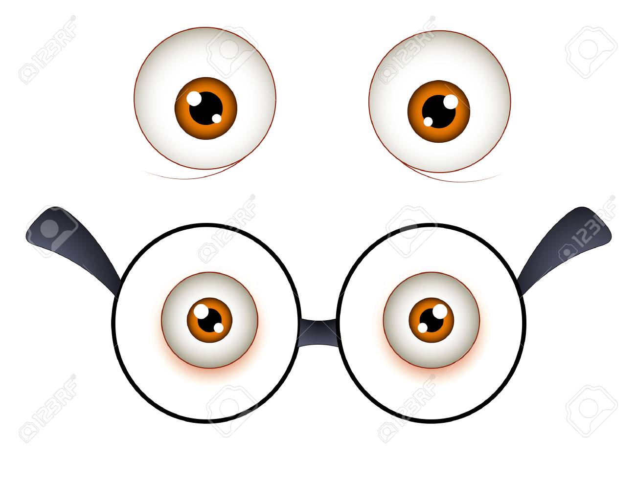 Yeux Drole De Bande Dessinee Clip Art Libres De Droits Vecteurs Et Illustration Image 34765861