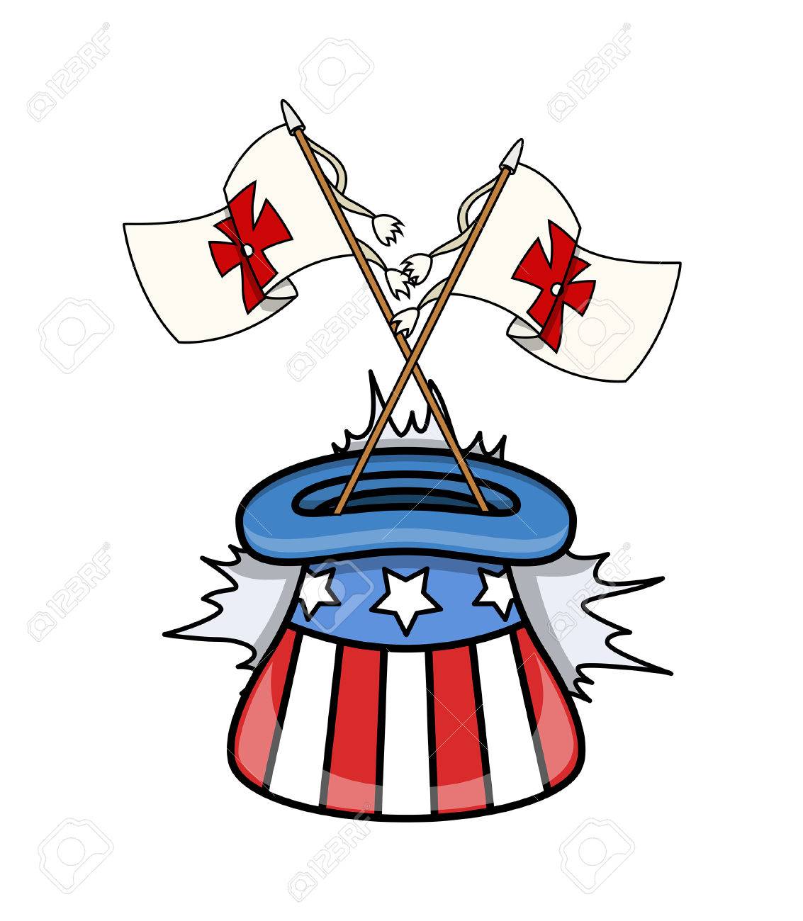 columbus flags in uncle sam hat vector royalty free cliparts uncle sam vector