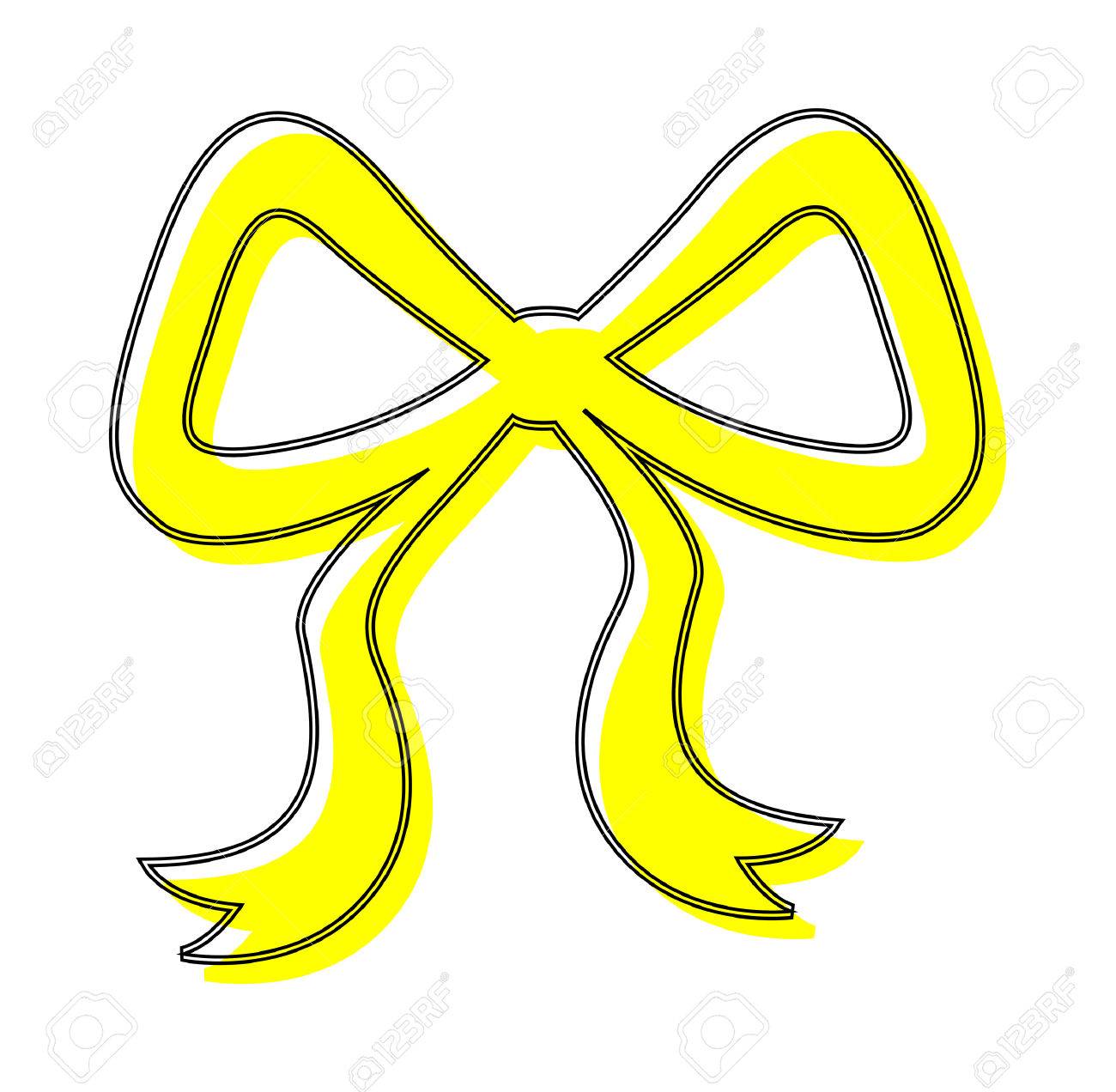 yellow bow clip art