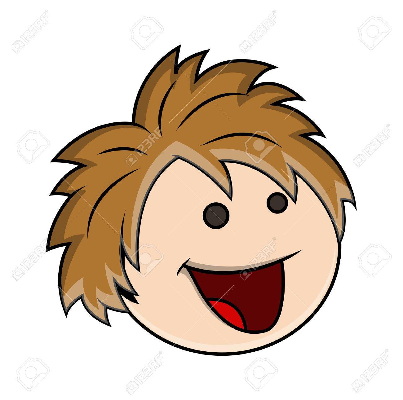 いたずら少年の顔を笑ってください のイラスト素材 ベクタ Image