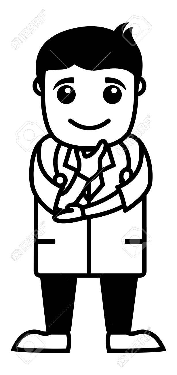 疑問に思う医師のイラスト素材 ベクタ Image 36757963