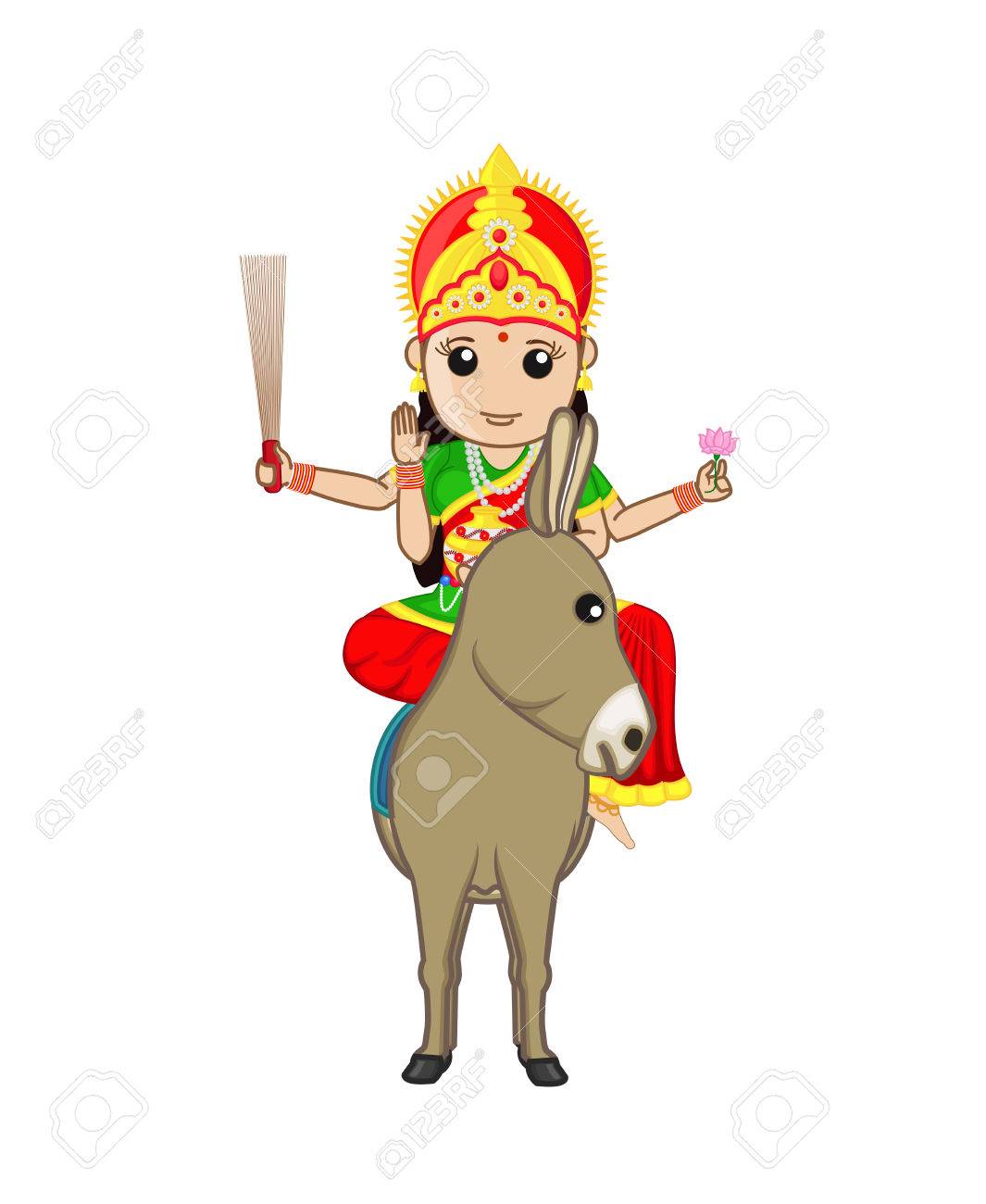 ジャイ Sheetla マタ インド神話の女神 のイラスト素材 ベクタ Image
