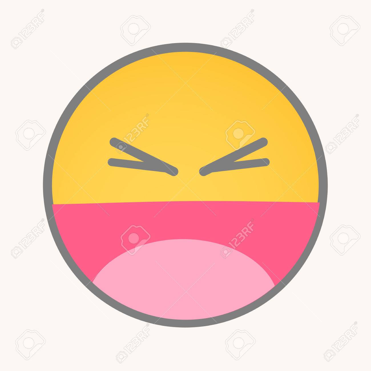 Traicion Cara De Dibujos Animados Sonriente Del Vector