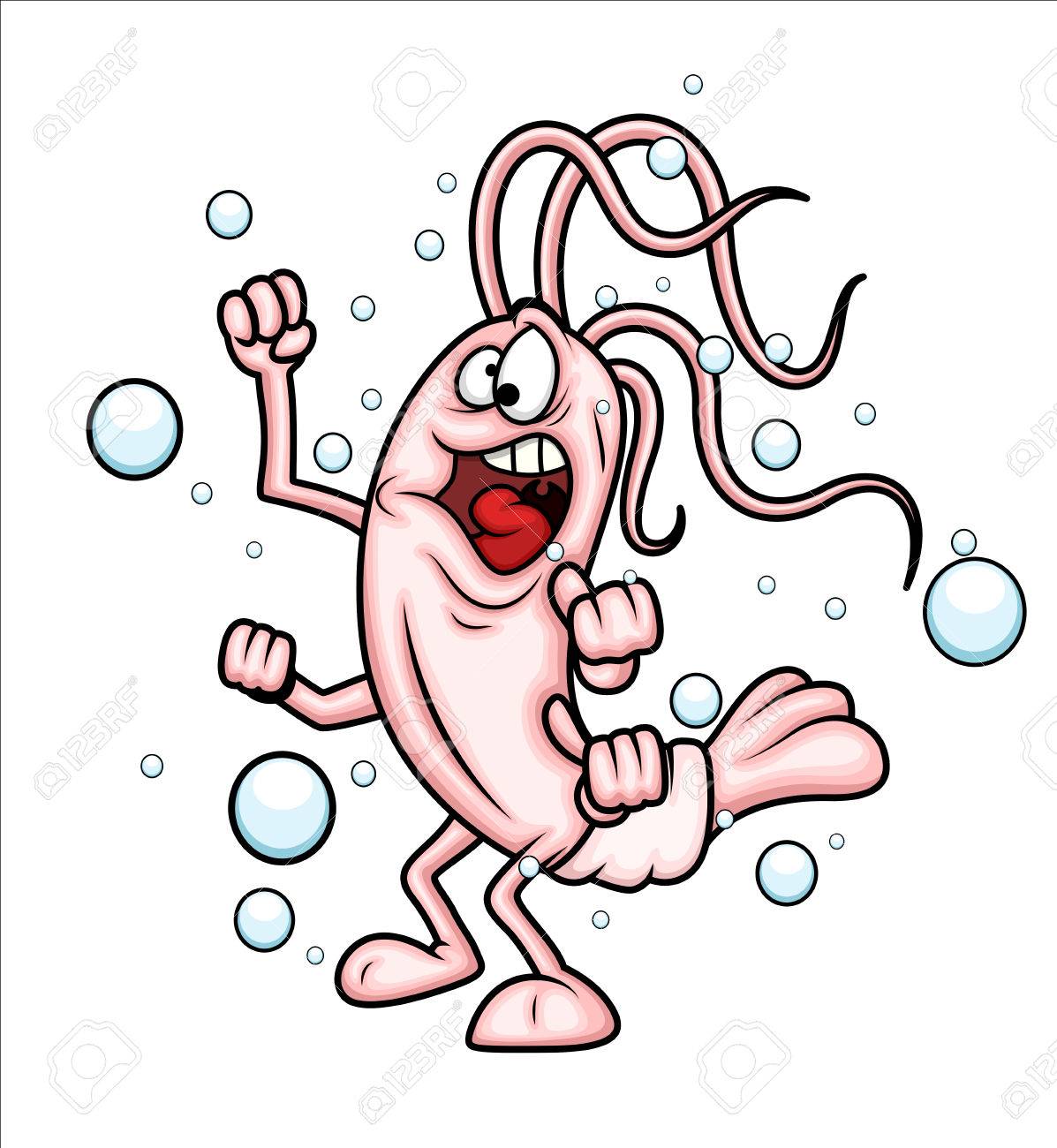 ザリガニの恐ろしい漫画のキャラクター のイラスト素材 ベクタ Image