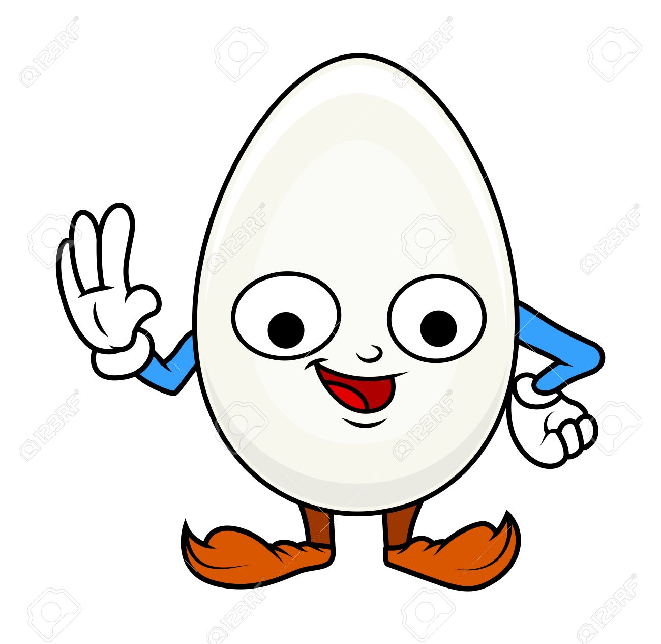 あいさつ 卵の漫画のキャラクター のイラスト素材 ベクタ Image