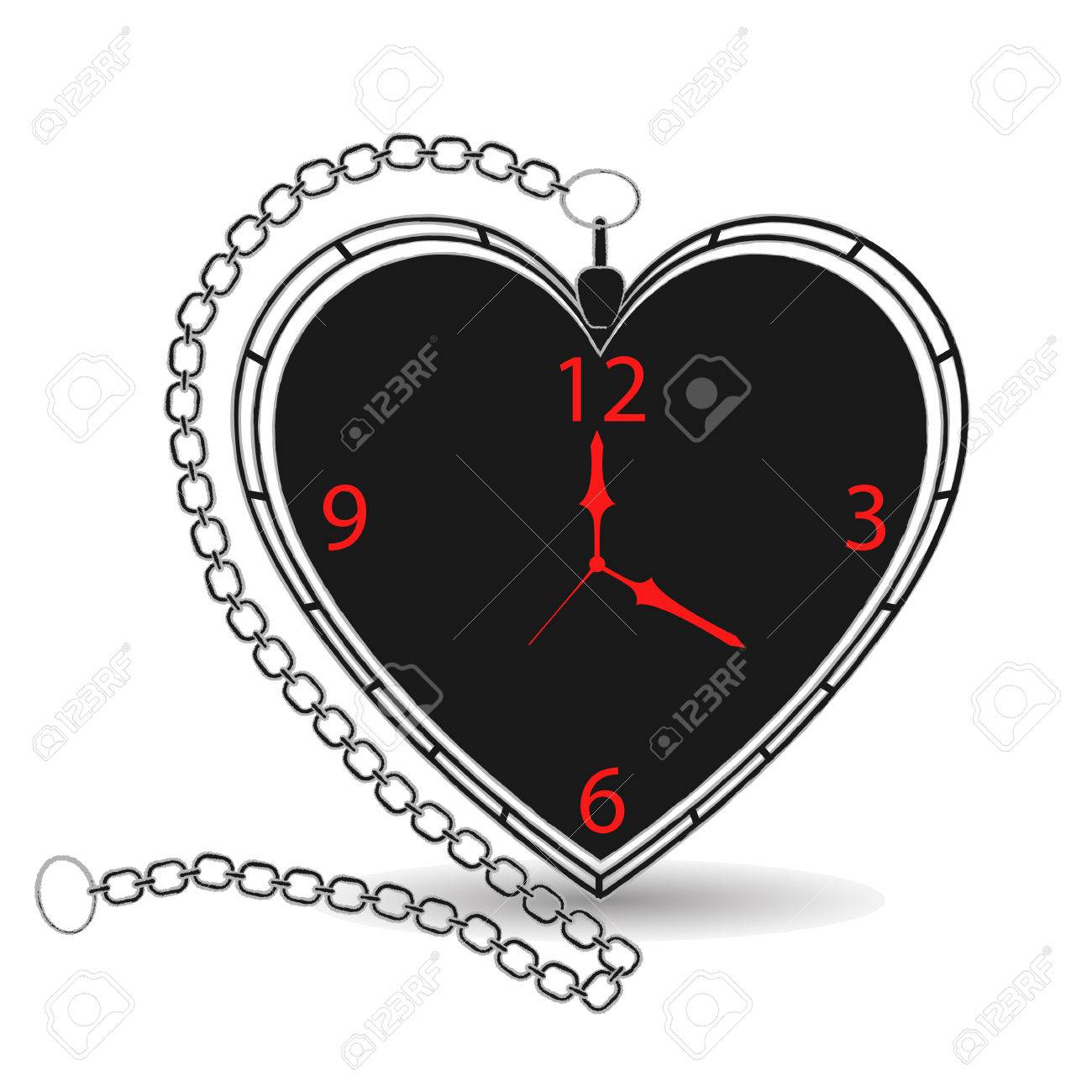 heart shaped pocket watch