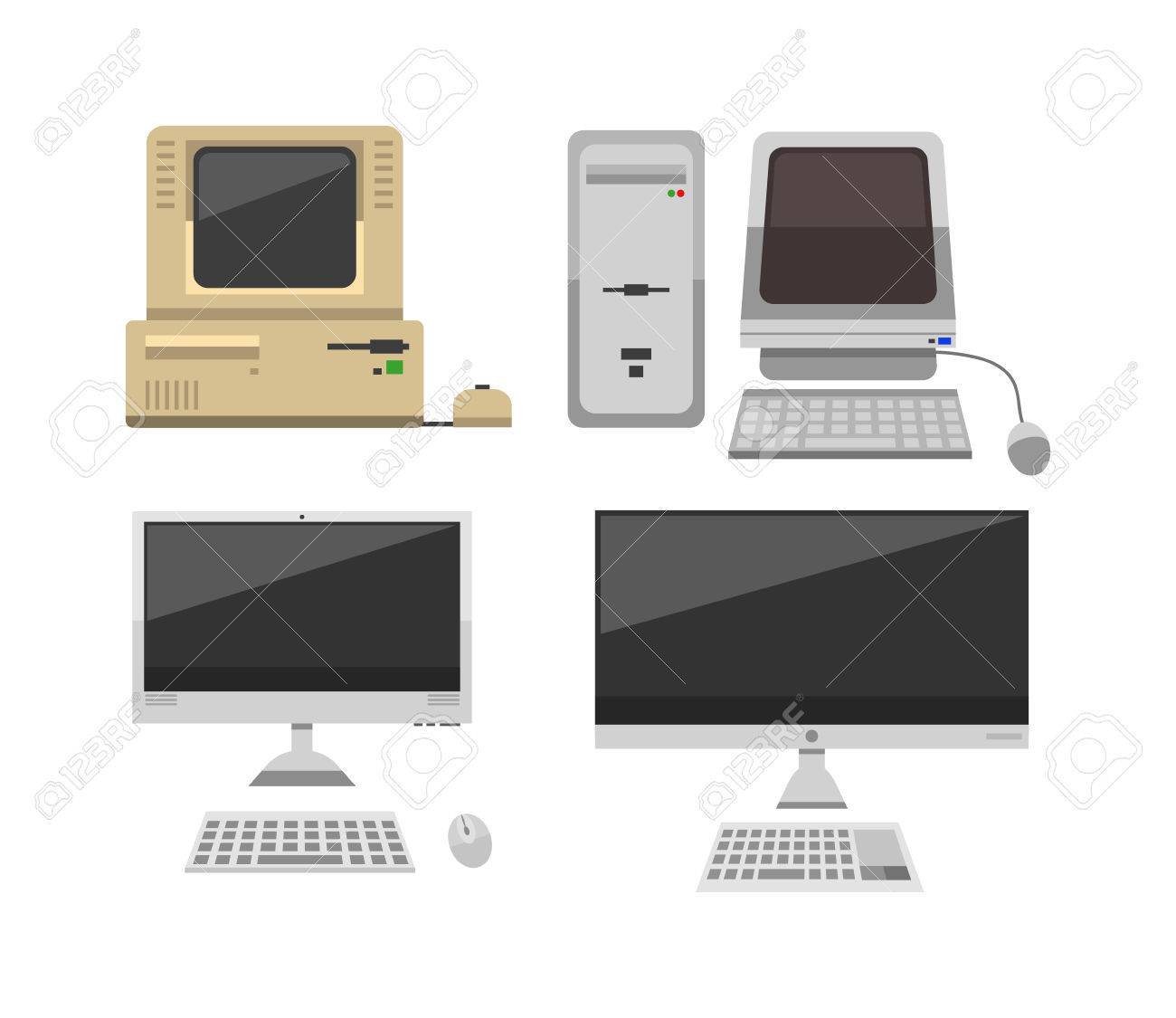 computer technology vector evolution isolated display