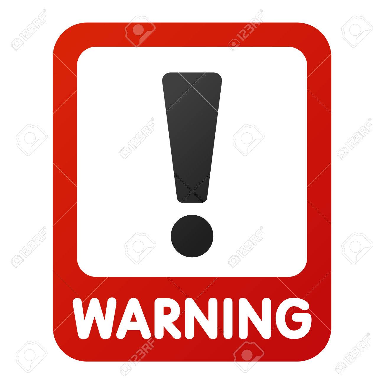 attention icon danger button