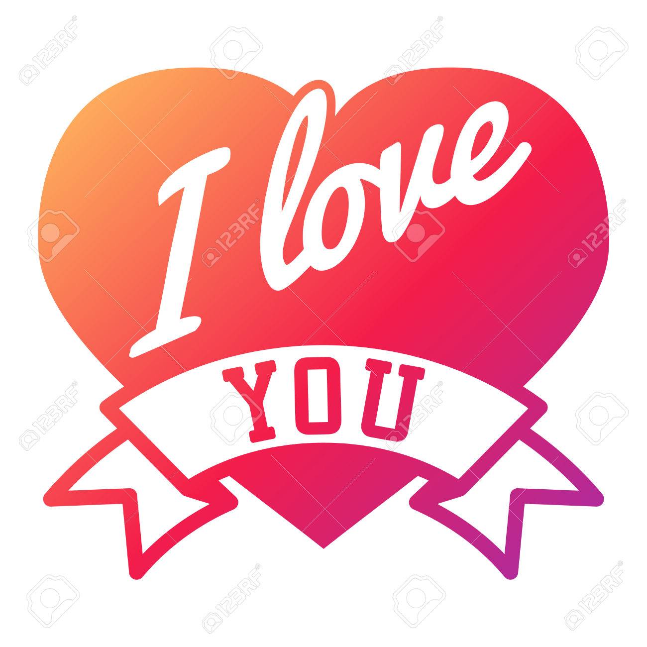 I love you lettering stylish text Royalty Free Vector Image
