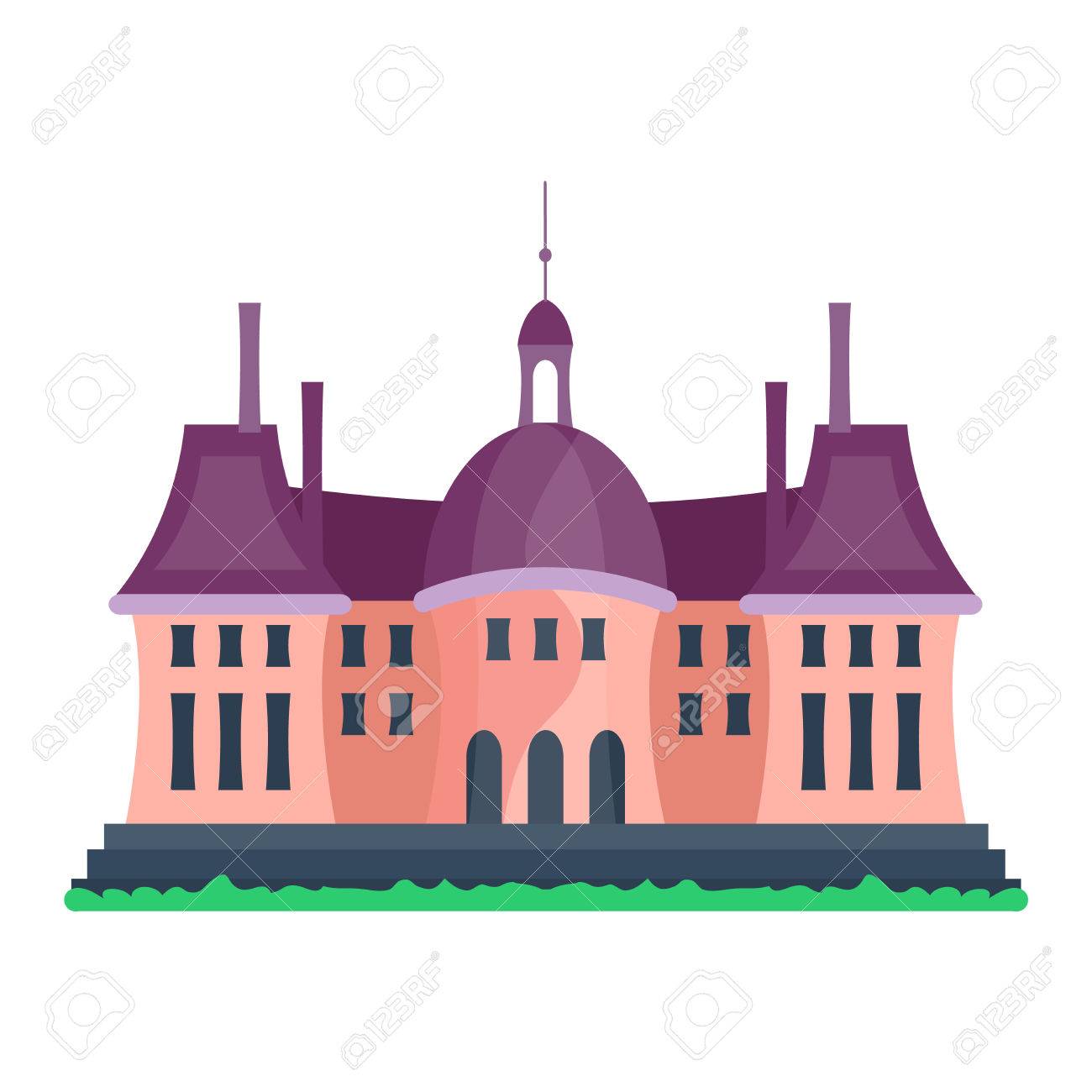 Cartoon Fairy Tour Du Château De Conte Icône Mignon Architecture De Château De Bande Dessinée Vector Illustration Maison Fantastique Conte De Fées