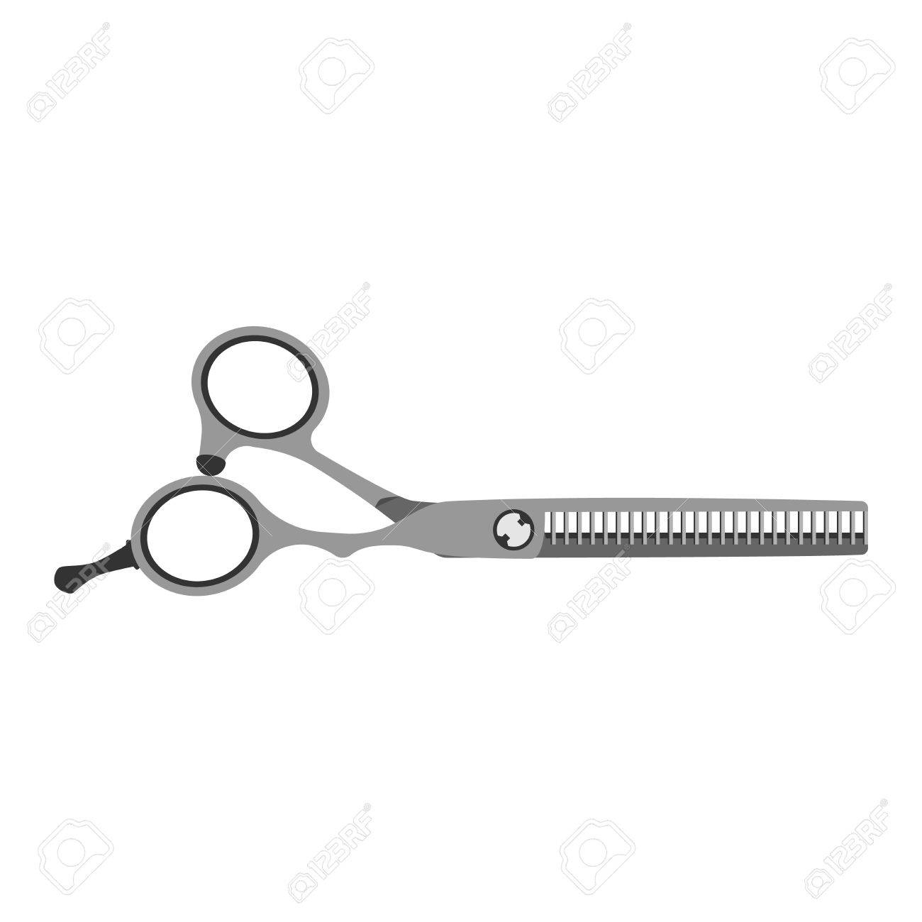 scissor vector illustration tool isolated on white background