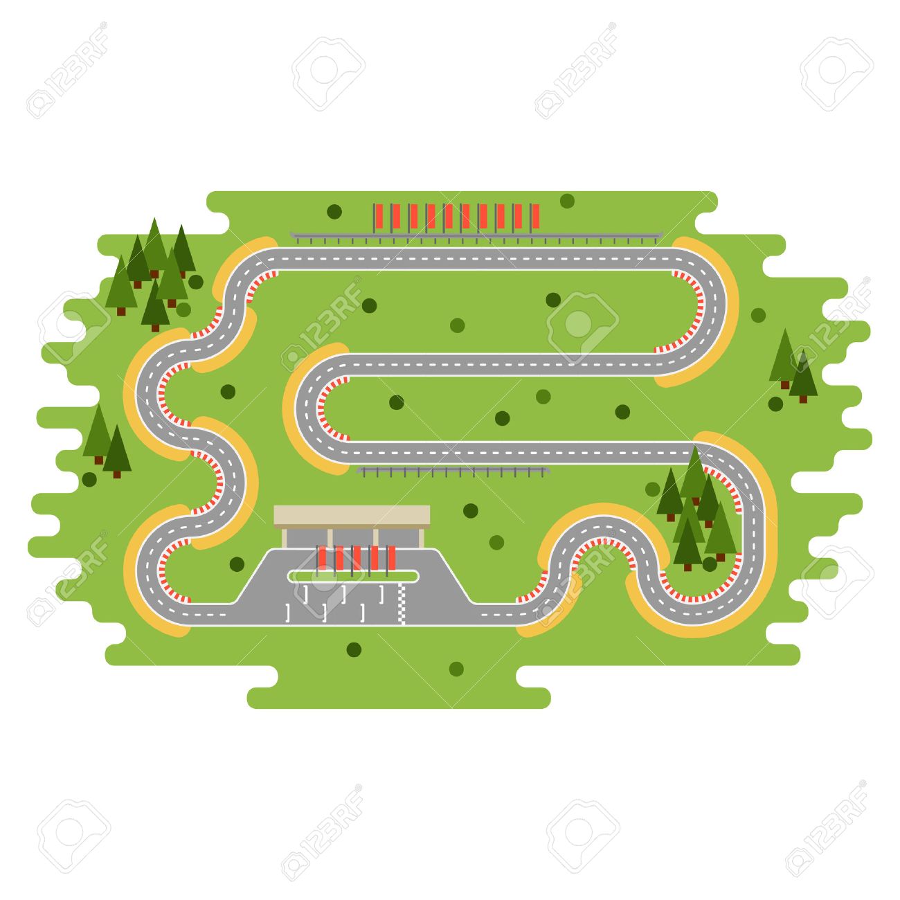 racetrack top down view