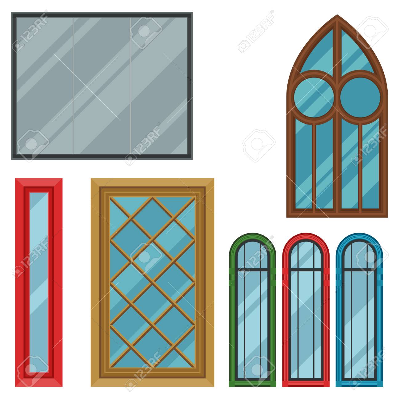 house windows types different types house windows elements flat style frames construction decoration apartment vector illustration stock vector types house windows elements flat style frames house windows types different types house windows elements flat style frames construction decoration apartment vector illustration stock vector types house windows elements flat style frames