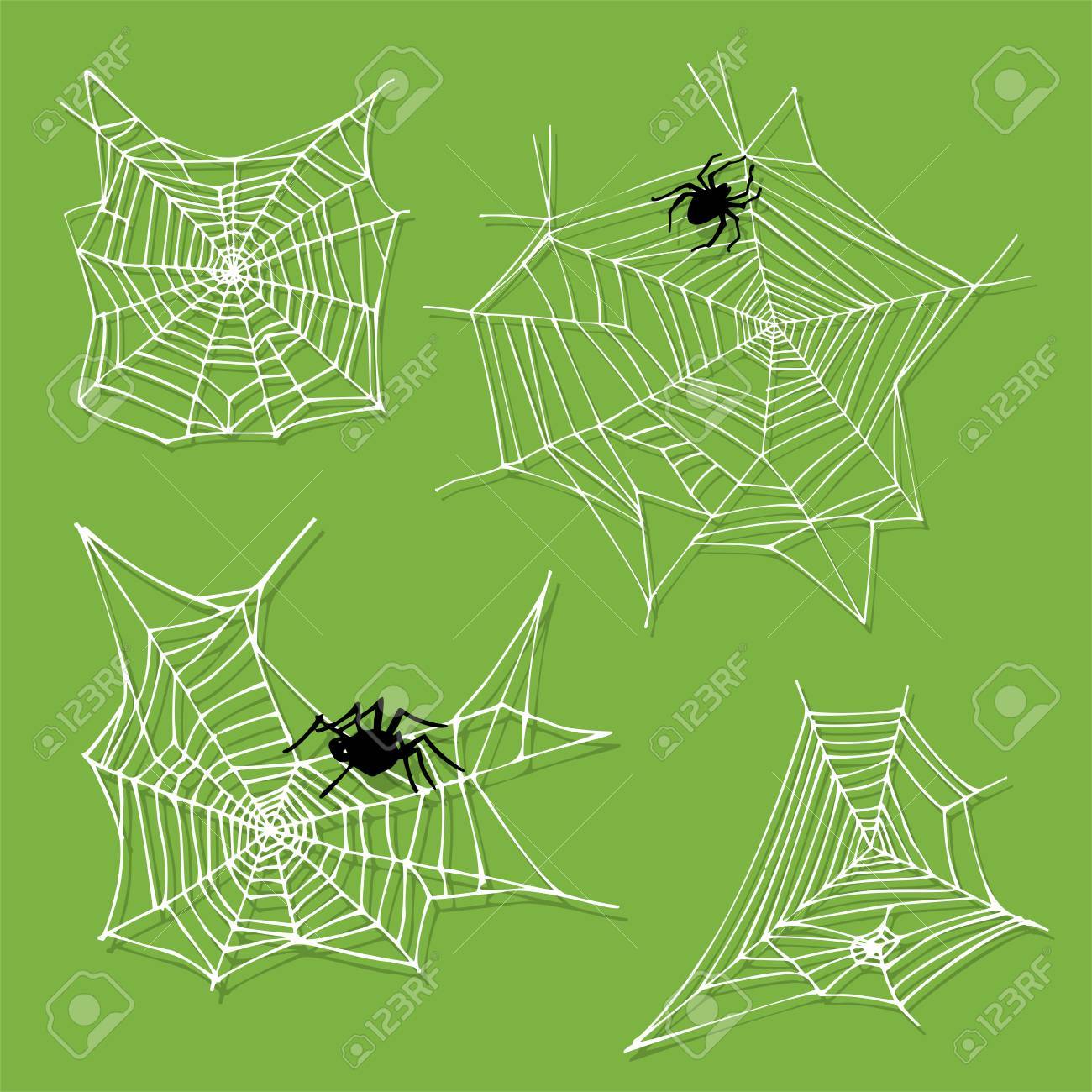 スパイダー Web シルエット クモ恐怖グラフィック フラット怖い動物デザイン自然昆虫危険ホラー ハロウィン ベクトル アイコン のイラスト素材 ベクタ Image