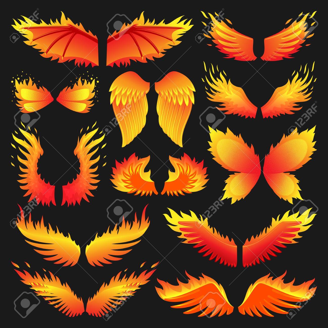 flame bird fire wings fantasy feather burning blaze fly blazing