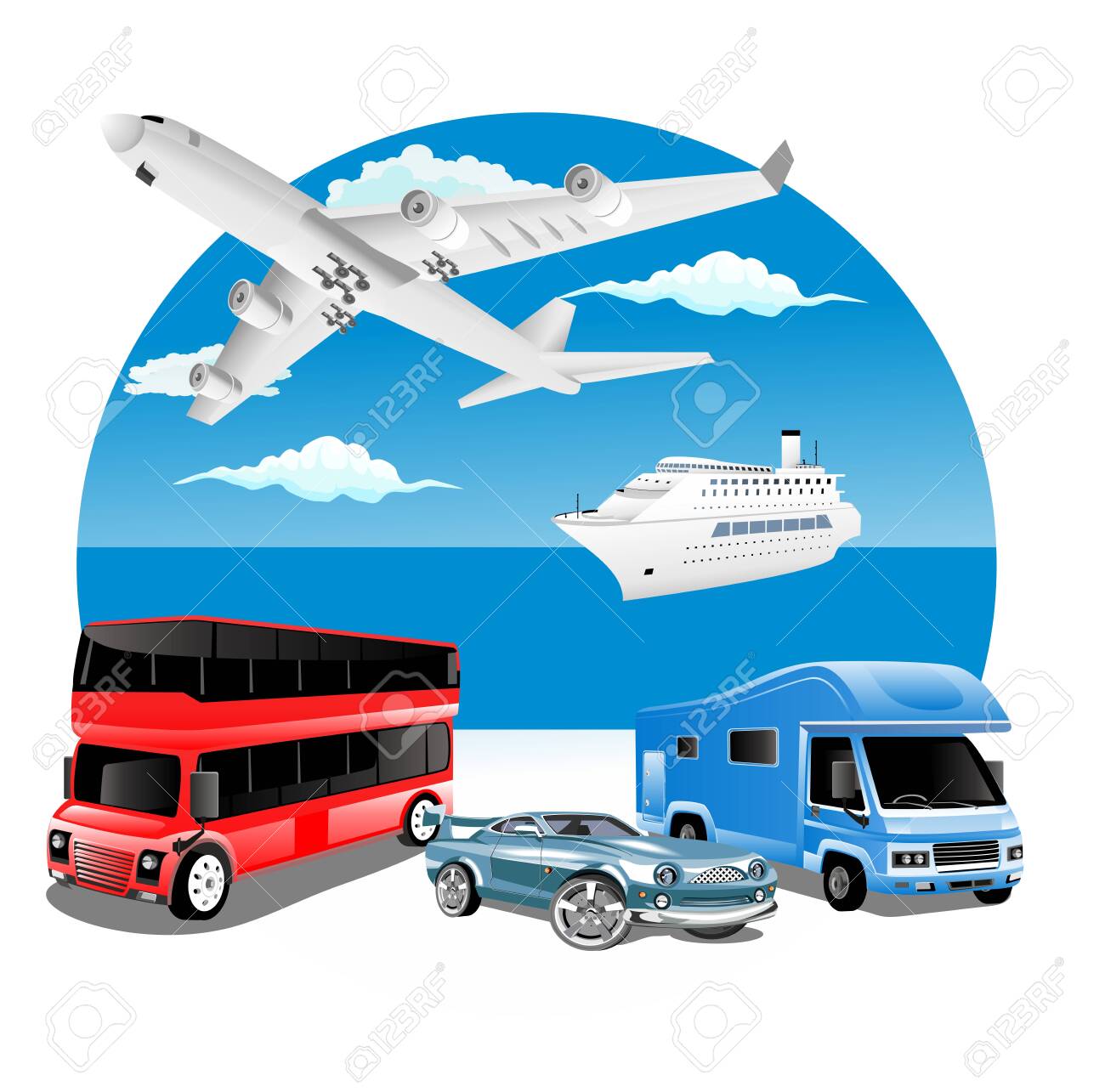 logistics business concept with delivery transport vehicles and ocean in background - 136785415 logistics business concept with delivery transport vehicles and ocean in background - 136785415