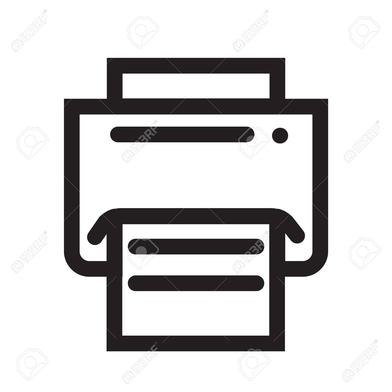 Print Button Icon Vector Isolated On White Background For Your Web And  Mobile App Design, Print Button Logo Concept Клипарты, SVG, векторы, и  Набор Иллюстраций Без Оплаты Отчислений. Image 107108768