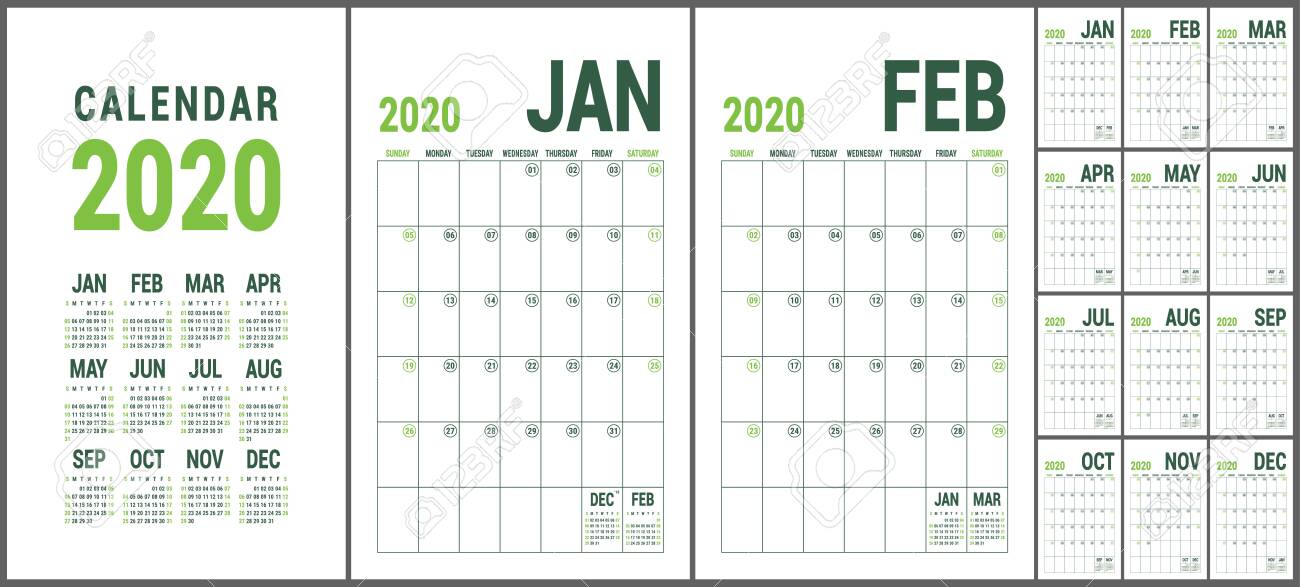 calendar 2020 english calender template vector grid office 2020 calendar office