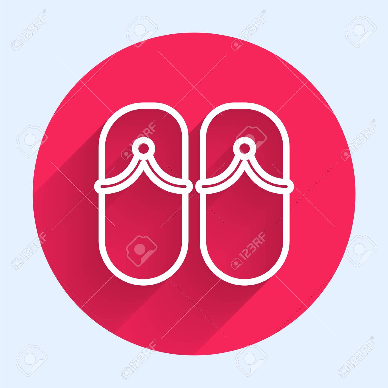 white line flip flops