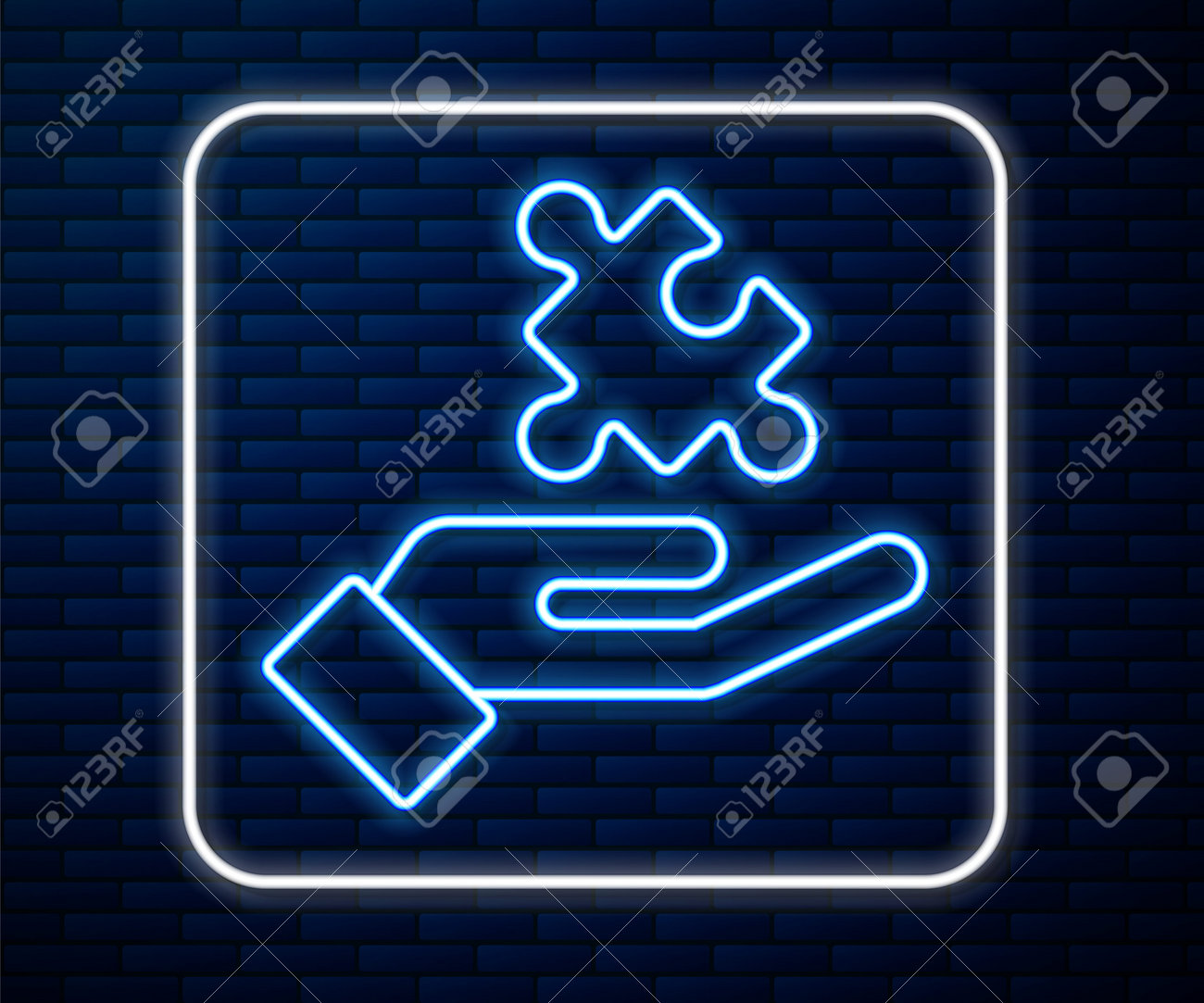 Glowing Neon Line Solution To The Problem In Psychology Icon Royalty Free Cliparts Vectors And Stock Illustration Image 161202341