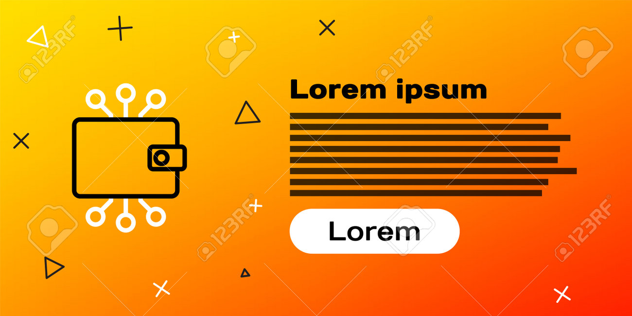 노란색 배경 지갑과 비트코인 기호 마이닝 개념 돈 지불 현금 지불 아이콘 다채로운 개요 개념 벡터에 격리된 라인 암호 화폐 지갑 아이콘  로열티 무료 사진, 그림, 이미지 그리고 스톡포토그래피. Image 197425575