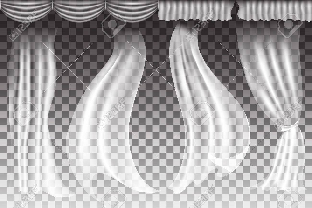 Different shapes curtains on transparent background. Vector illuatration - 56728500 Different shapes curtains on transparent background. Vector illuatration - 56728500