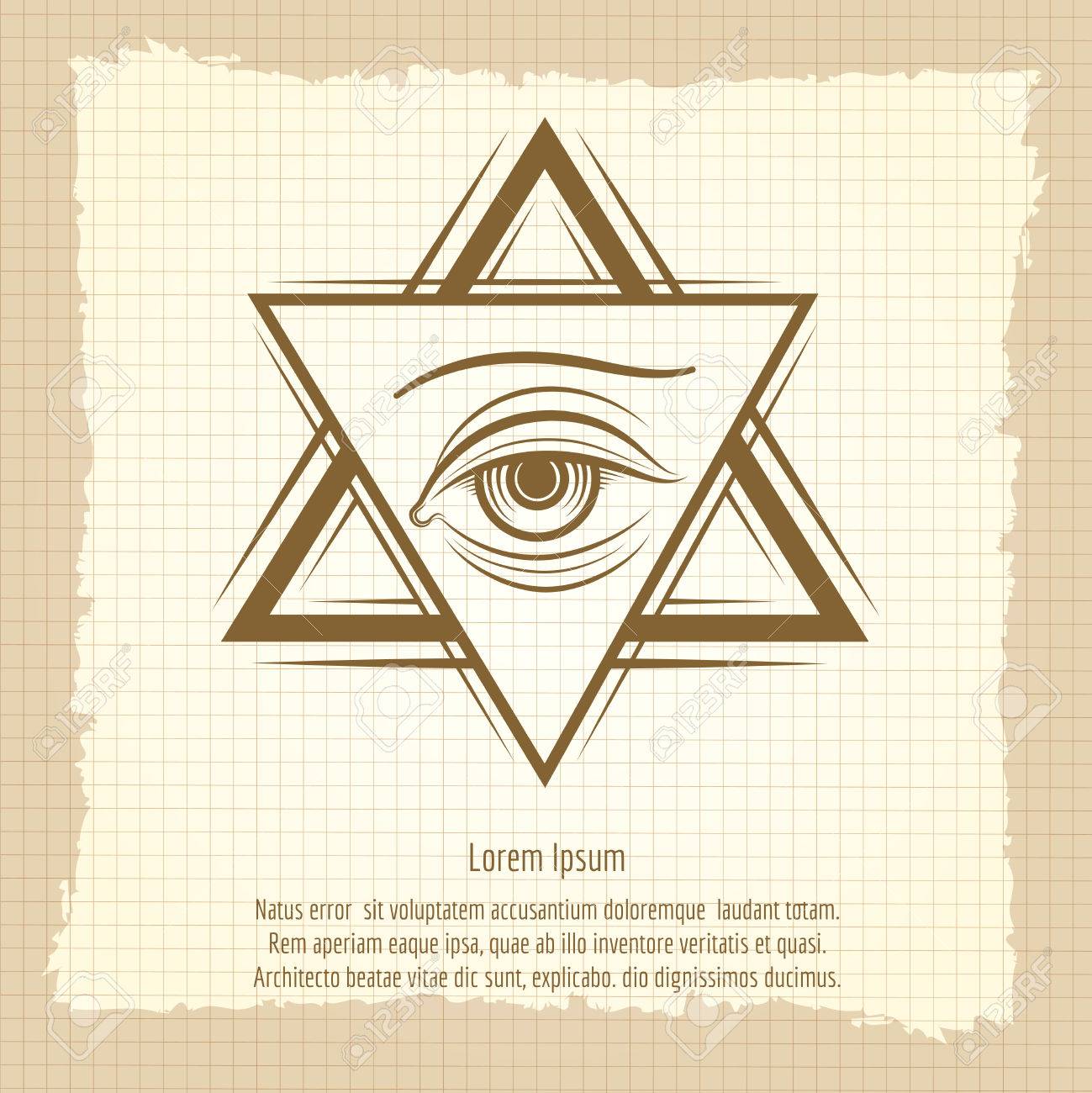 double triangle and eye